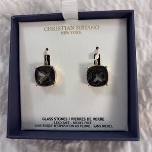 Christian Siriano Gold and Black Earrings
